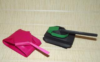 Танк оригами: схема сборки модульной игрушки Как сделать из оригами танк